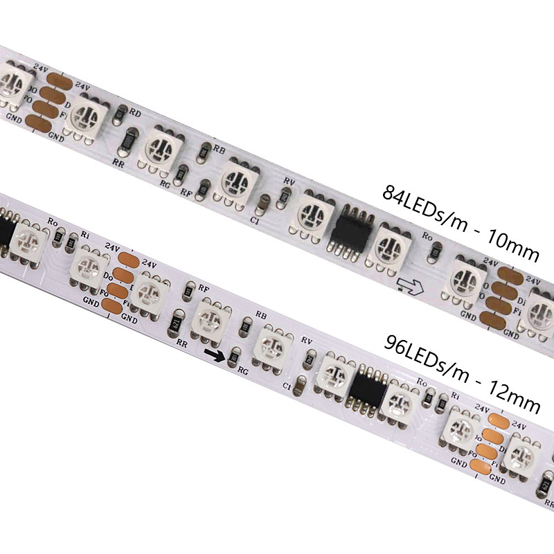 Verlaten jury Onophoudelijk 24V Dual Data Signal 5050 RGB Addressable LED Strip, 84/96 LEDs/m