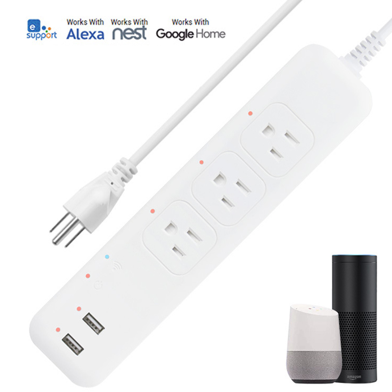 Smart Outdoor WiFi Plug , Electrical Power Extension up to 1875W, Alexa  google