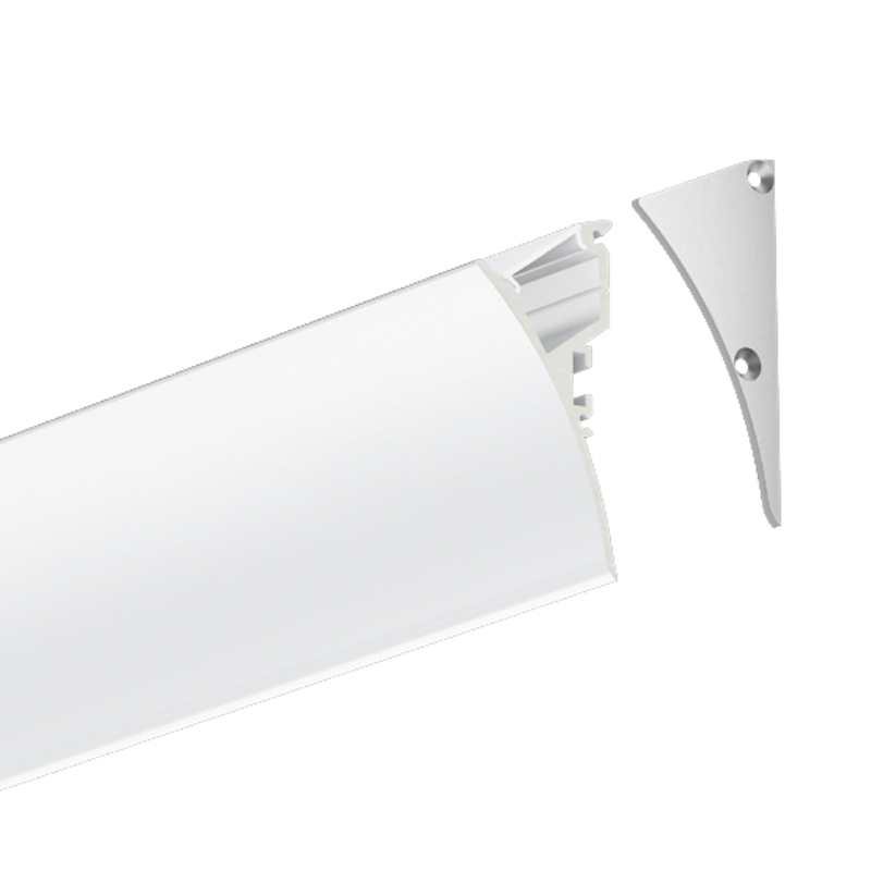 Surface Mount White Aluminum Crown Molding For LED Lights