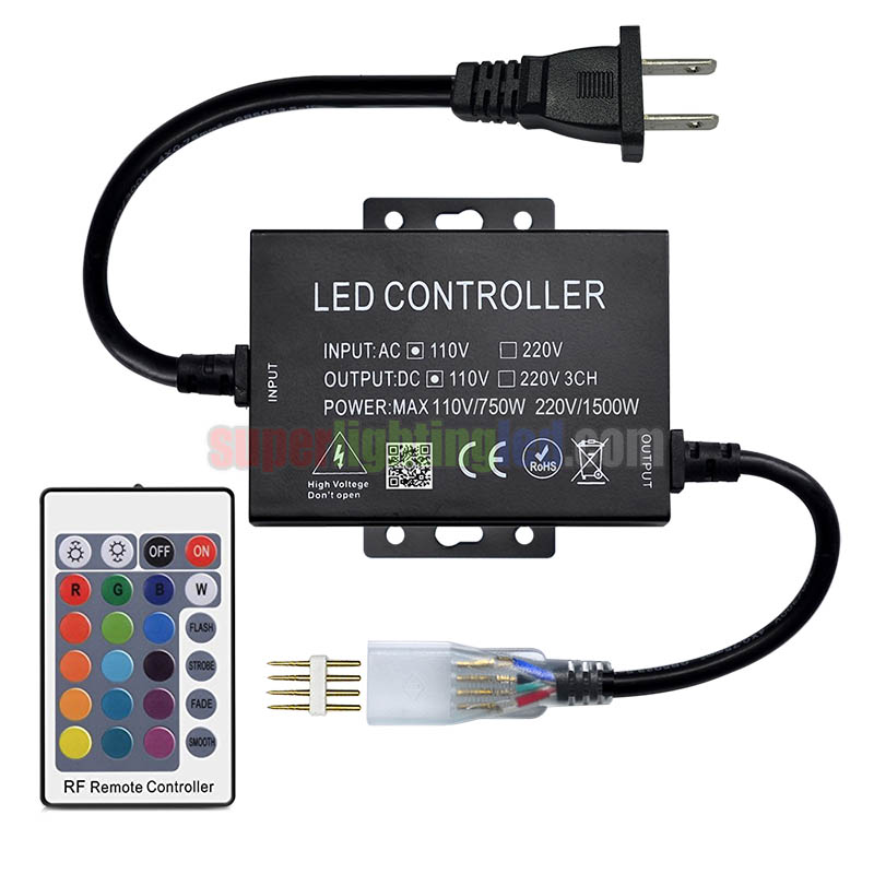 12V RGB LED Strip Light Controller, 24-Key