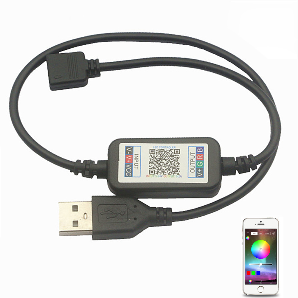 DC5-24V RGB Mini Music Rhythm Bluetooth USB Controller Apply For 5050SMD RGB LED Strips [CONRGB-MUSIC-06]