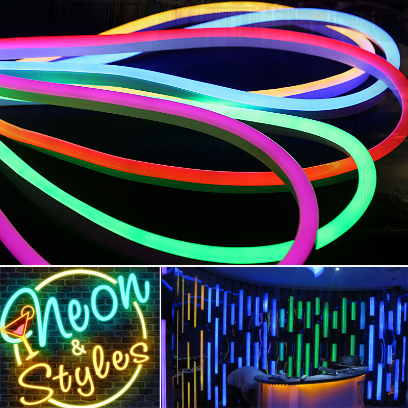 RGB Flex Neon LED Strip Light 120V AC