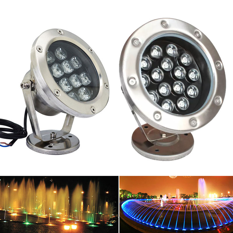 Spot Light Lamps AC/DC12V 24V RGB LED Underwater Lights for