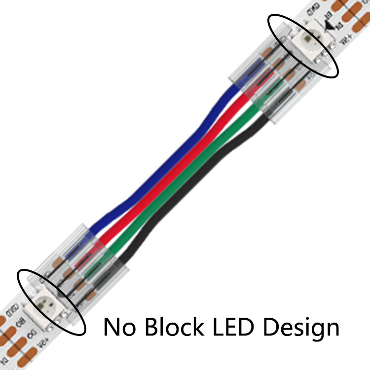 24V LED Strip Lights - LED Solderless Connectors (RGB)
