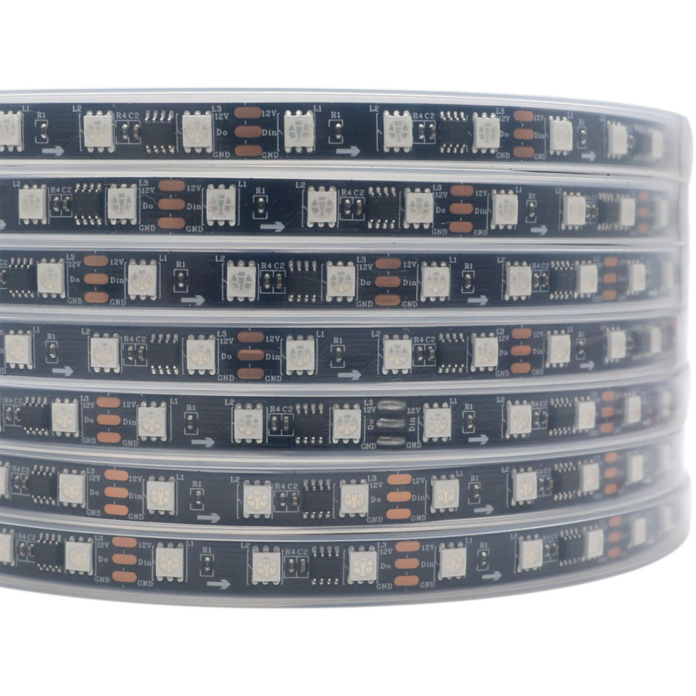 Flexible LED Strip-12vDC, Waterproof, Black PCB- with Connector