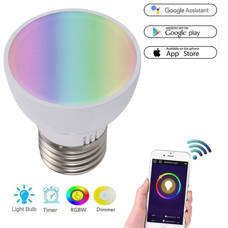 Ampoule Connectée LED WiFi, Dimmable GU10 5W RGB, compatible Alexa