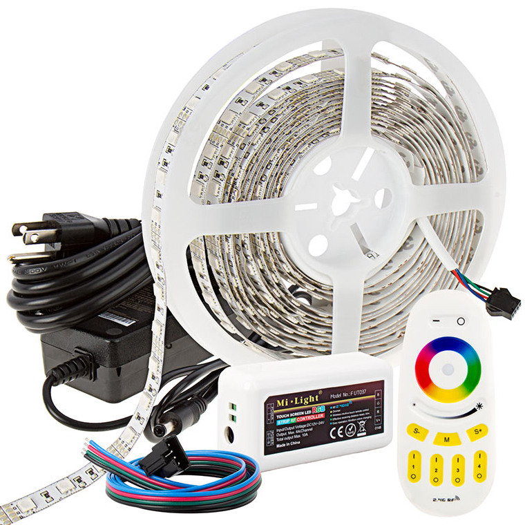 WiFi RGB Smart LED Strip Kit - 12V Tape Light/ Remote or Wi-Fi