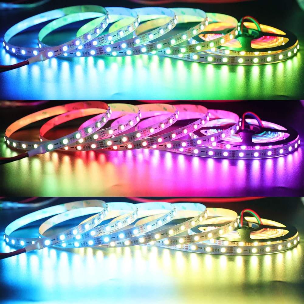 STRISCIA STRIP LED RGB multicolor PROFESSIONALE 12V 12W/mt 60 led/mt su  misura EUR 4,49 - PicClick IT