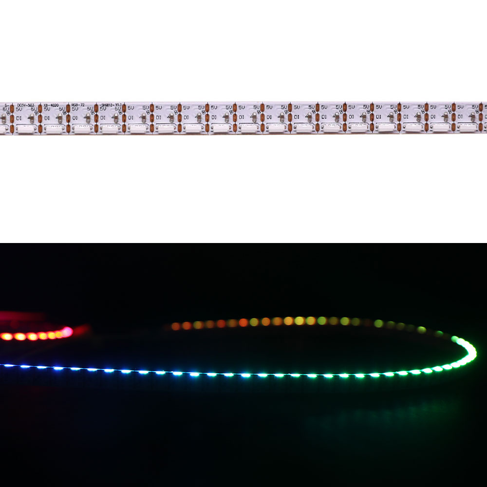 144/m SK6812 Digital RGB Side Emitting LED Strip, 5V, 1m