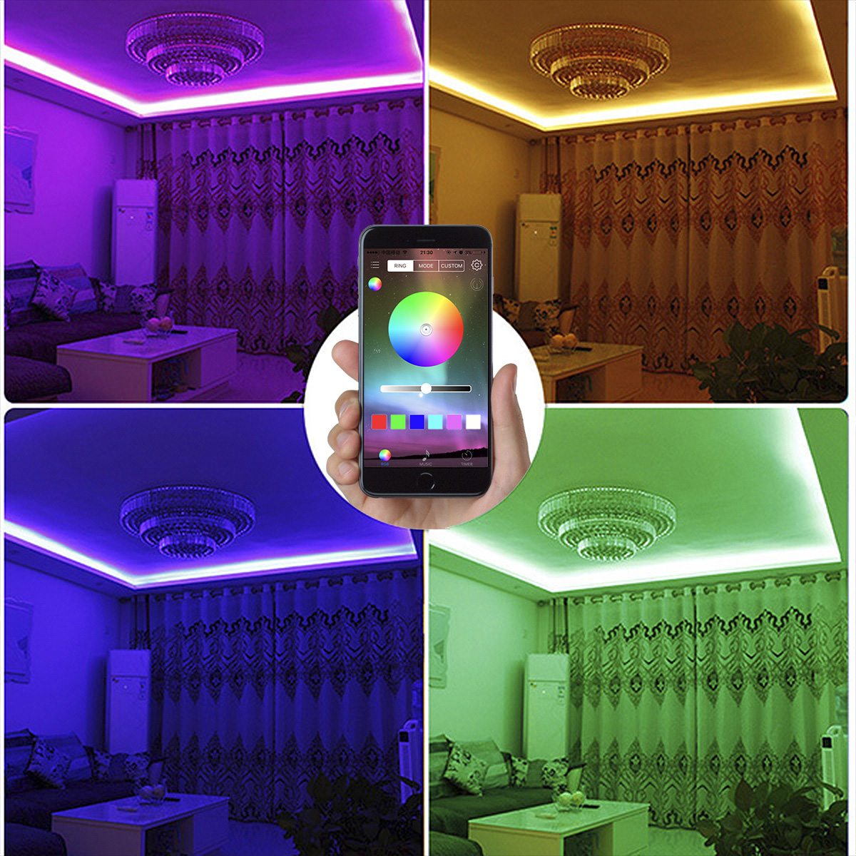 Custom RGB LED Light Strips w/ Bluetooth Control