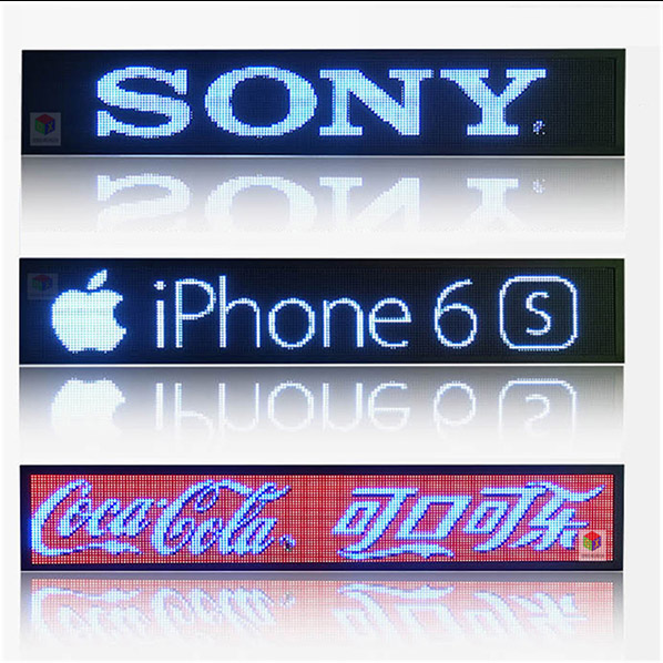 DC5V-12V LED Car Display Screen Red Programmable Image LED Sign