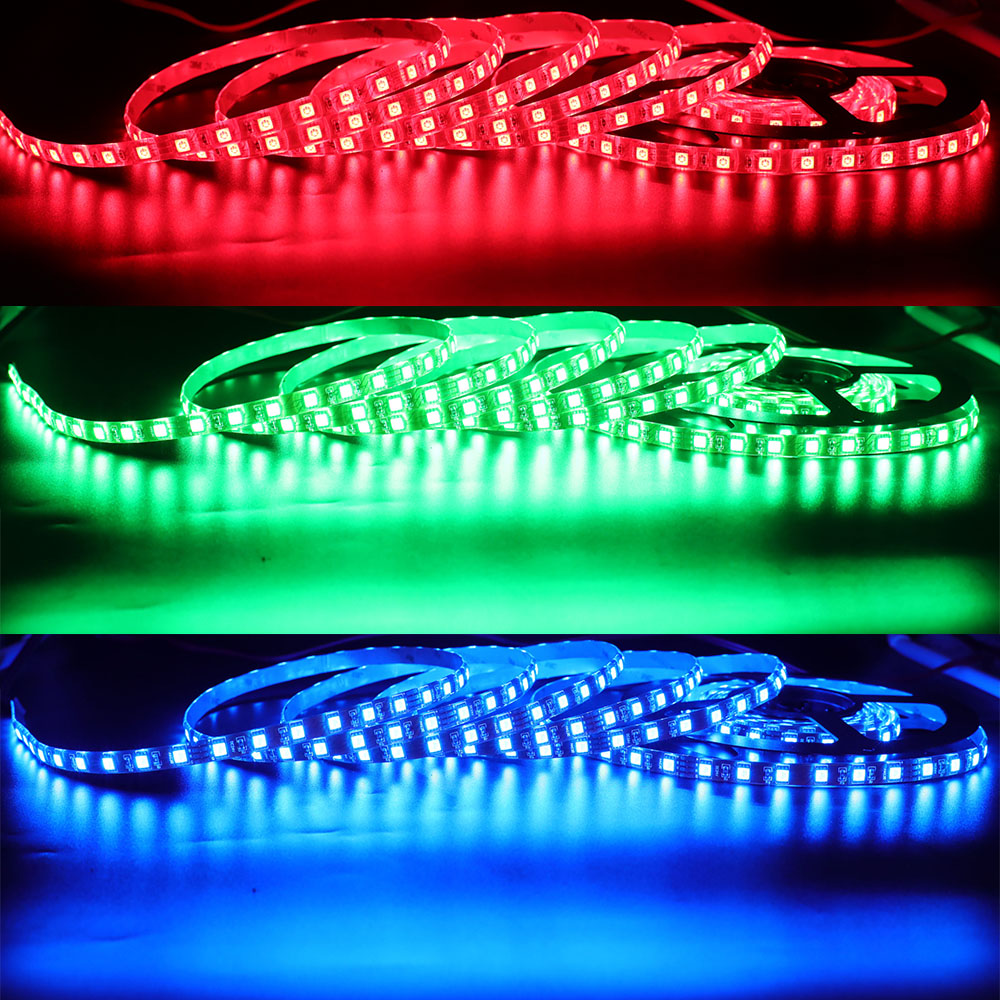 5050 12V RGB Color Changing LED Strip Light, 60/m, 5m Reel