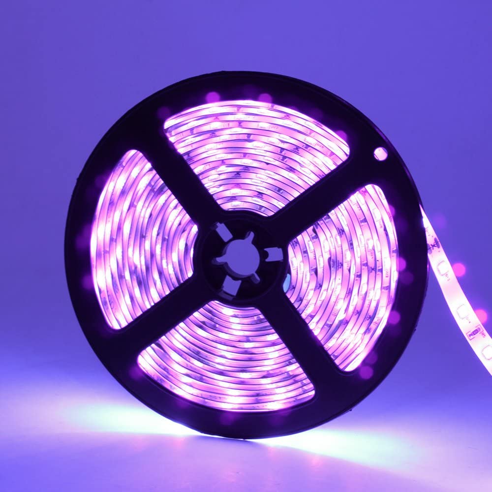 5m-20m LED Strip Light Blacklight Strip UV Ultraviolet 3528 Party Bar Lighting