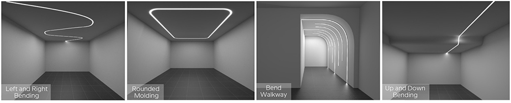 3D Fully Bending Led Aluminum Channel Application