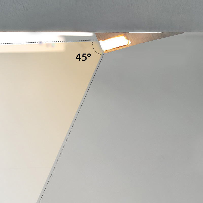 45 Degree Bias Lighting Low Profile Under Counter LED Strip Bar Ultra Thin