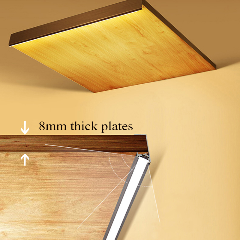 Cabinet Closet Recessed Mounted LED Profile Hidden Design High Quality Profile  LED Aluminum for Furniture Wood Shelf - China Aluminium LED Strip Profile,  Profile Aluminum LED