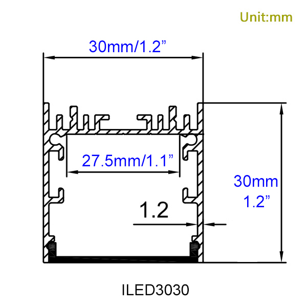 X25 Perfil Aluminio Canaleta P/ Tira Led 1 Mts Sobreponer