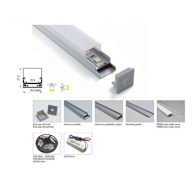 10m Aluminium Channel For LED Strip Light Cover PVC Profile Slim Diffuser