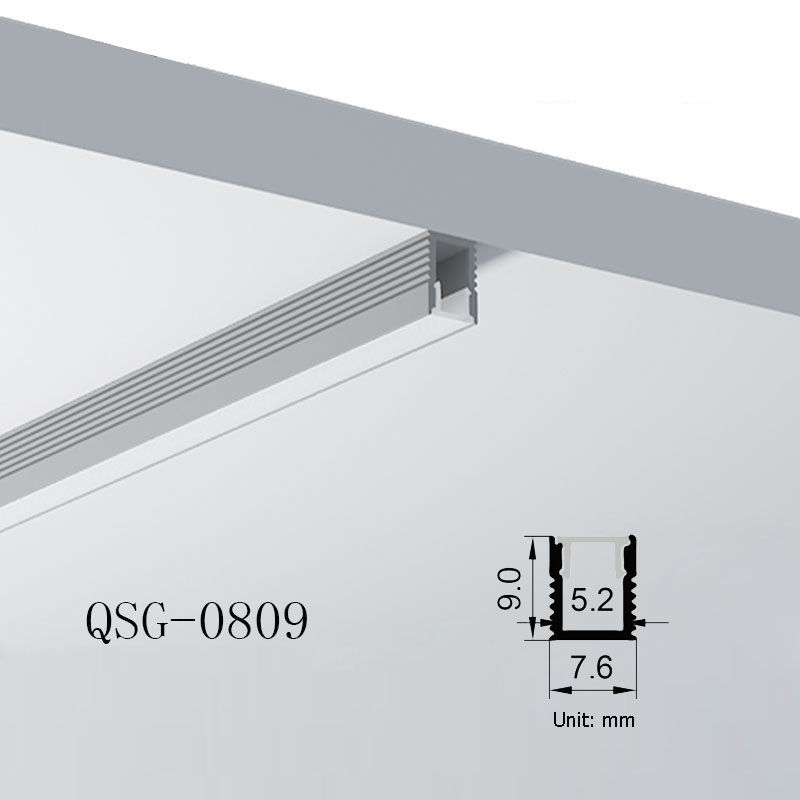Open Manifestation Derbeville test Mini LED Strip Lighting Channel Black Aluminum Profile With 5mm Inner Width  [QSG-0809]