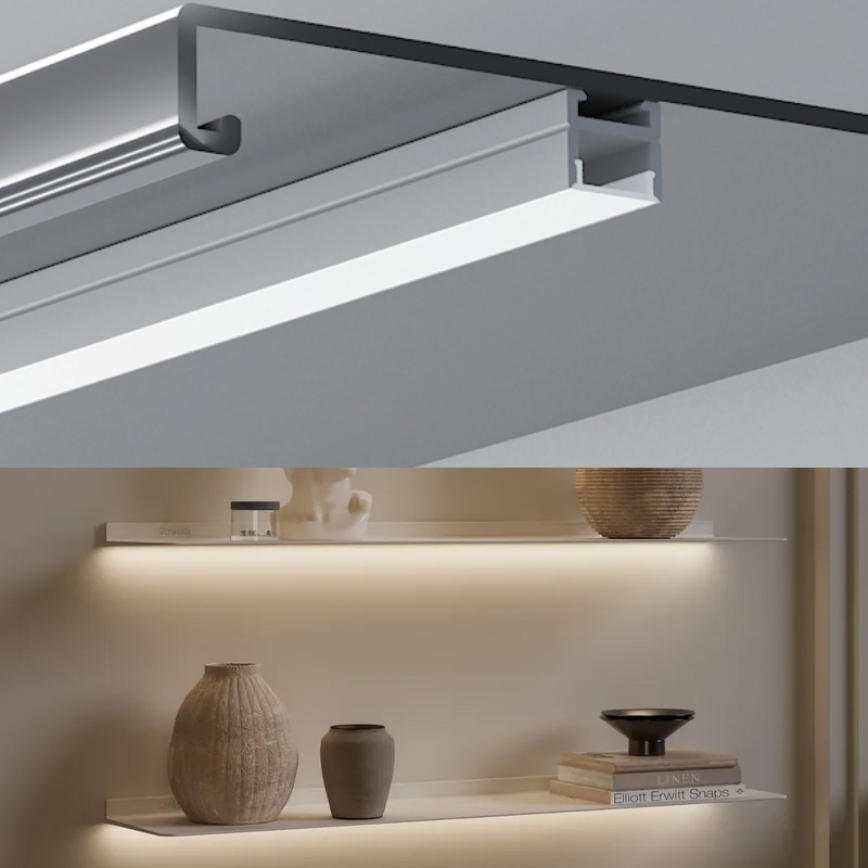 Small Magnetic LED Light Strip Channel Under Cabinet Lighting