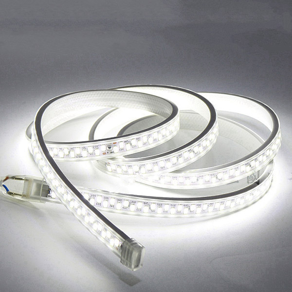 220V 2835 Led Strip Light Dimmable 180LED/m Double Row Flexible Led Ribbon  1M 10M 20M 7 Colors with Power Plug Dimmer Switch (Color : Yellow, Size 