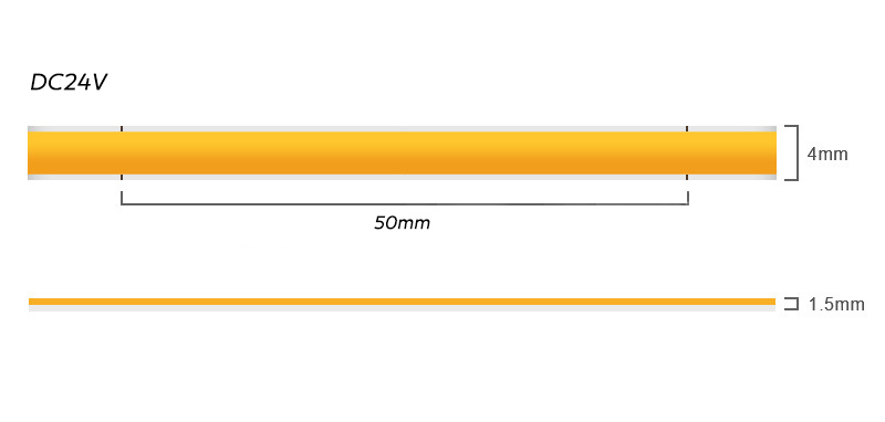 24V COB LED Tape Light Cutting Segment