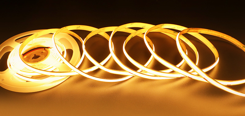 Yellow Flexible COB LED Light Strip