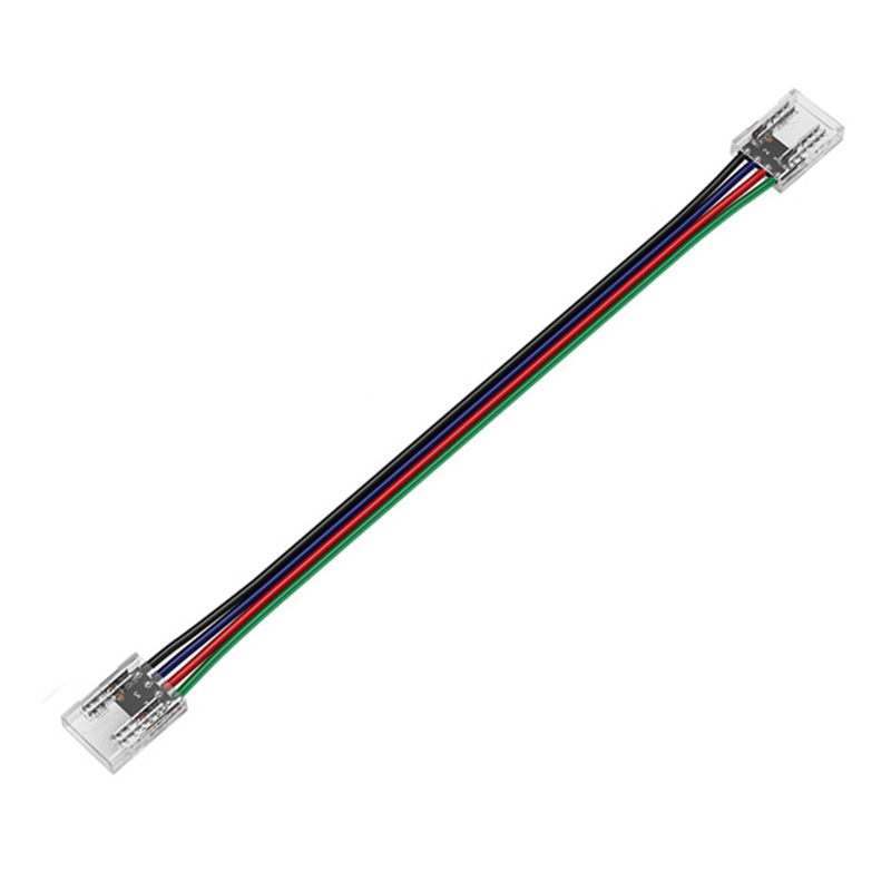 4 Pin 10mm RGB LED Strip Light Connector Verlängerungskabel 1M Länge Weiß  4Pcs 