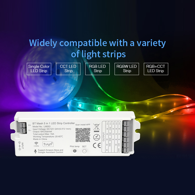 SET - RGB Strip 6W/m mit RGB LED-Controller, RF-Fernbedienung und Netzteil  - Design Light