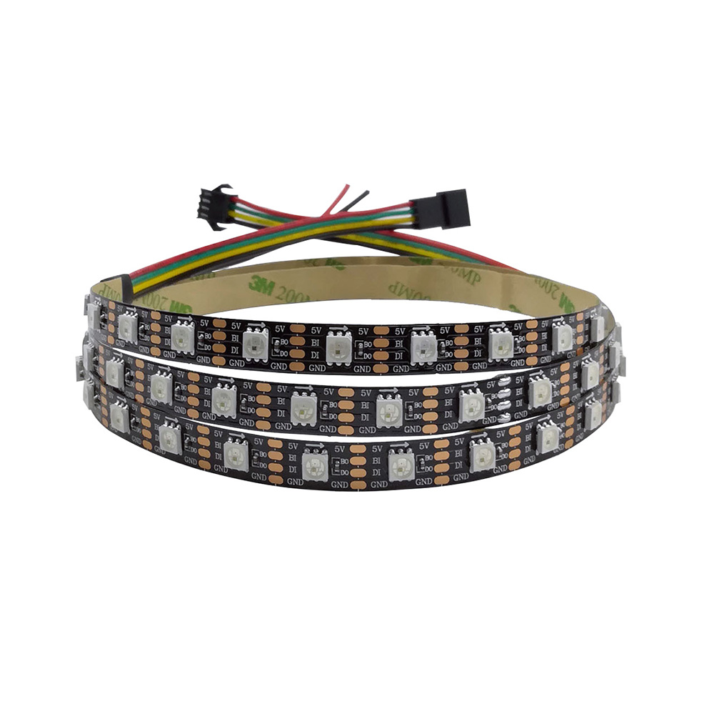 DC3.3-5V WS2812 Ultra Narrow 3.5mm Programmable Flexible LED Strip Light,  20 LEDs 0.32ft/0.1m RGB Individually Addressable LED Strips