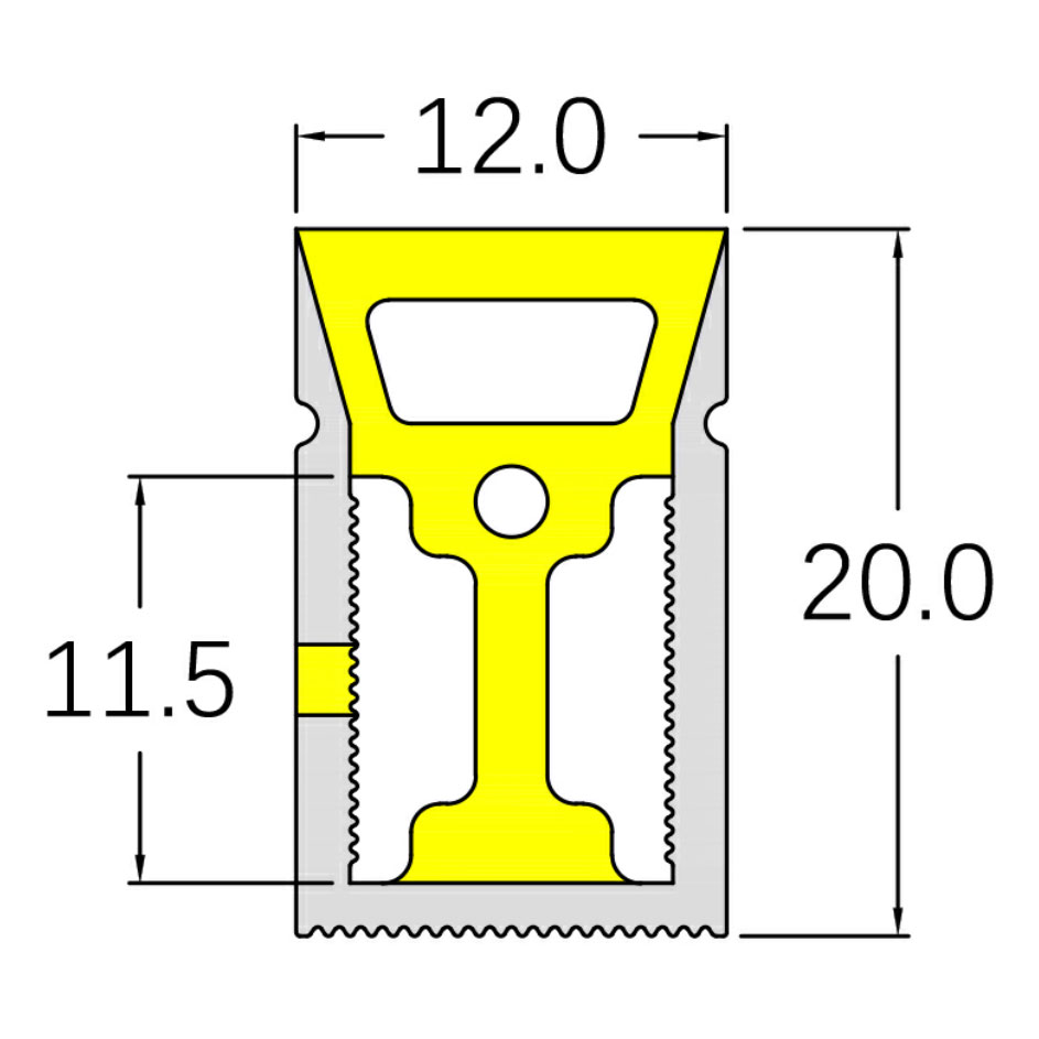 12*20mm Dimmable LED Neon Flex Light Strip