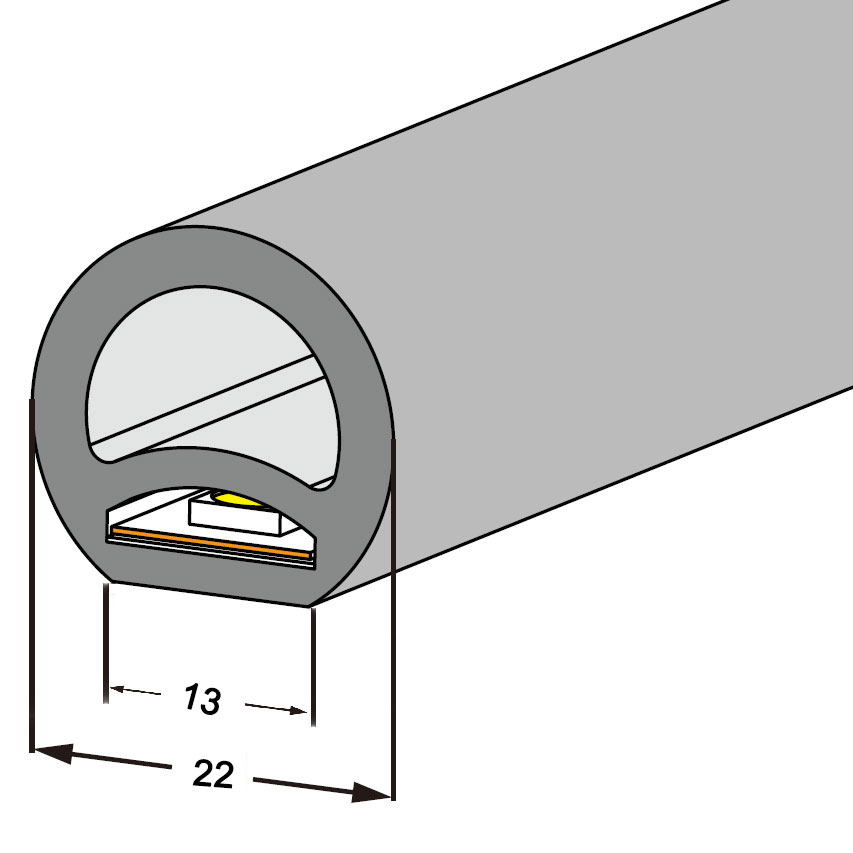 Round Shape 270 Degree Beam Angle Tube Aluminium LED Lighting Profile for  LED Strips - China LED Profile, Aluminium LED Profile