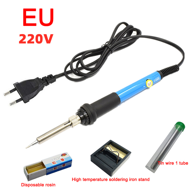 Soldering Iron Kit, 60W Soldering Iron with Interchangeable Iron Tips,  10-in-1 Adjustable Temperature Soldering Welding Iron Kit for any Hobby