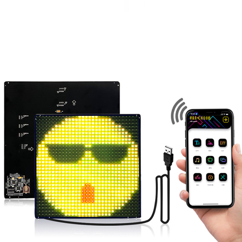 APP Controlled Flexible LED Clothing Display Screen Panels