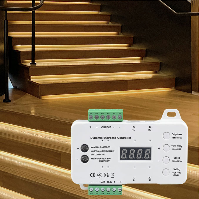 36CH/45CH Smart Human Body Sensor LED Stair Lights Controller