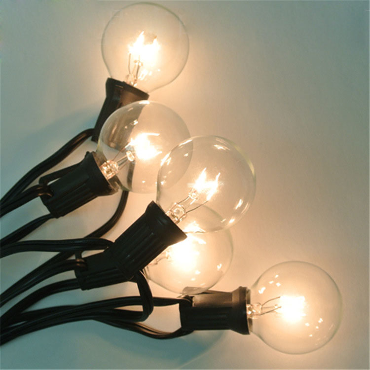 AC110V - Tungsten Lamp String Lights with G40 Bulbs(25ft