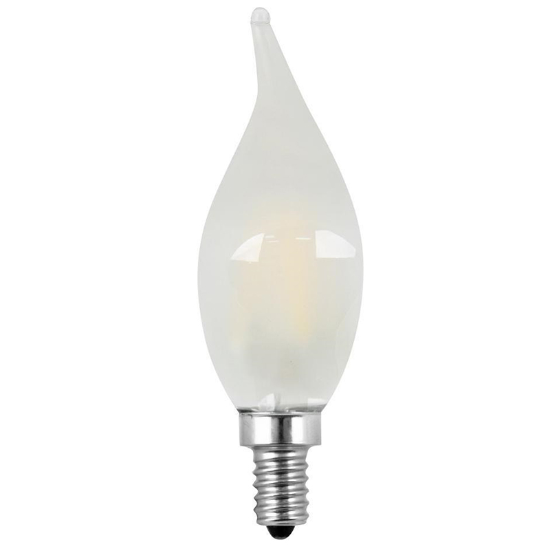 Frosted CA10 E12 2W LED Vintage Antique Filament Light Bulb, 25W Equivalent, 4-Pack, AC100-130V or 220-240V