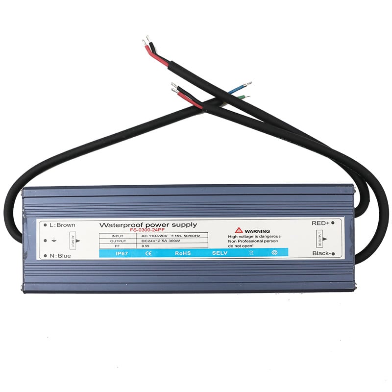 300W12.5A DC24V Constant Voltage Outdoor Waterproof IP67 Switching LED Driver Transformer Power Supply For LED Light Strips 300W12.5A DC24V Constant Voltage Outdoor Waterproof IP67 Switching LED Driver Transformer Power Supply For LED Light Strips