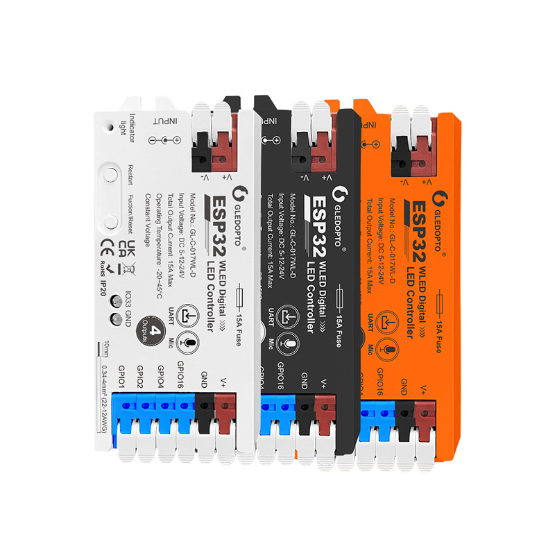 ESP32 WLED 4CH Digital LED Strip Programmable Light Controller