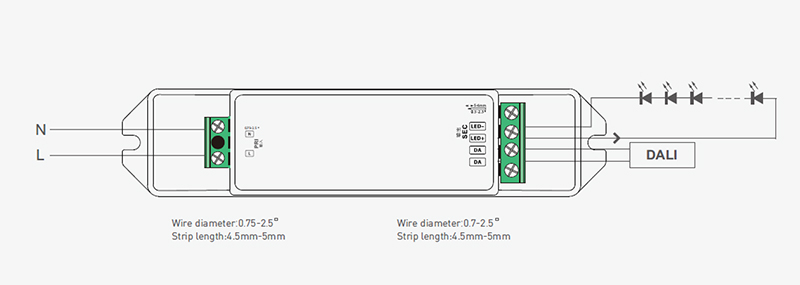 SE-12-350-700-W1DS 350 to 700mA CC DALI-2 DT6 Dimmable LED Driver