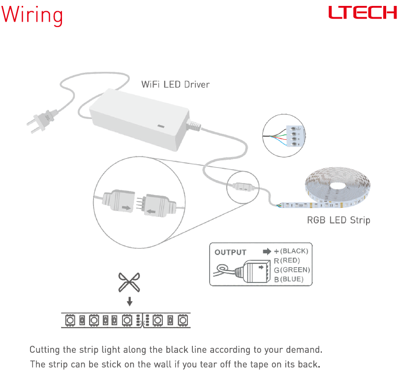 WiFi LED driver, 10M energy-saving edition, WFRGB-10M [WFRGB-10M]