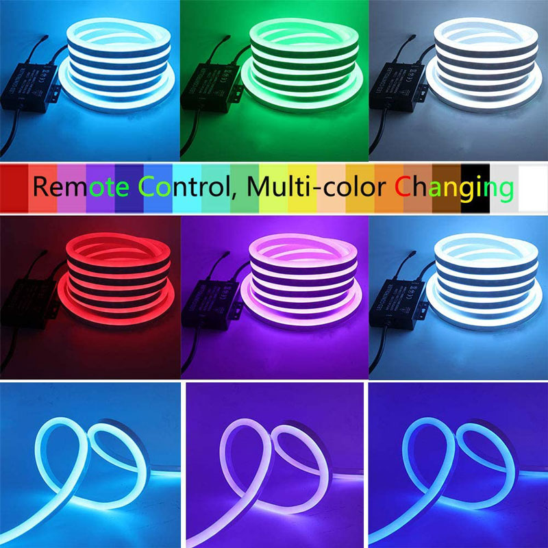 110V/220V Single Color RGB Color Changing LED Neon Light Strip