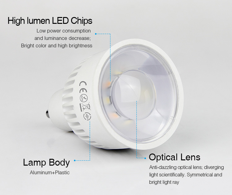 Spot LED FUT106 6W GU10 RGB+CCT (2.4G) - MiBoxer