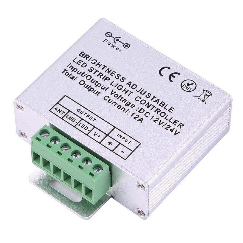 DC12-24V 1 Channel Switch RF Wireless LED Strip Controller, Half-touch ...