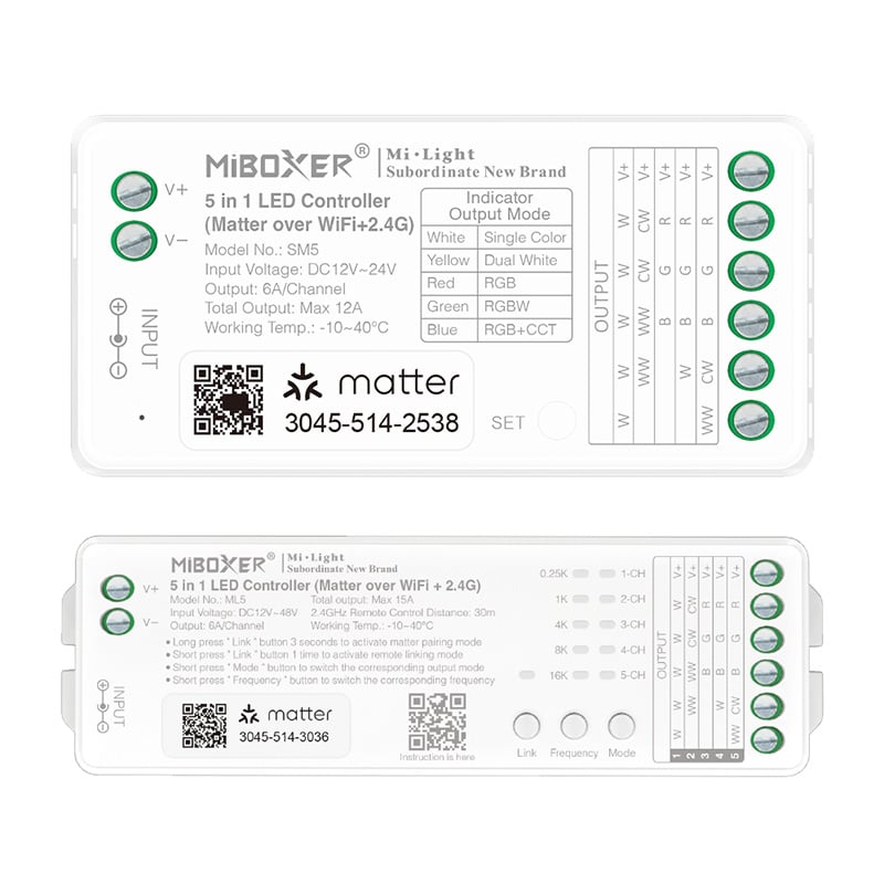 APP Home Matter Controller For LED Strip Lights (WiFi + RF) APP Home Matter Controller For LED Strip Lights (WiFi + RF)