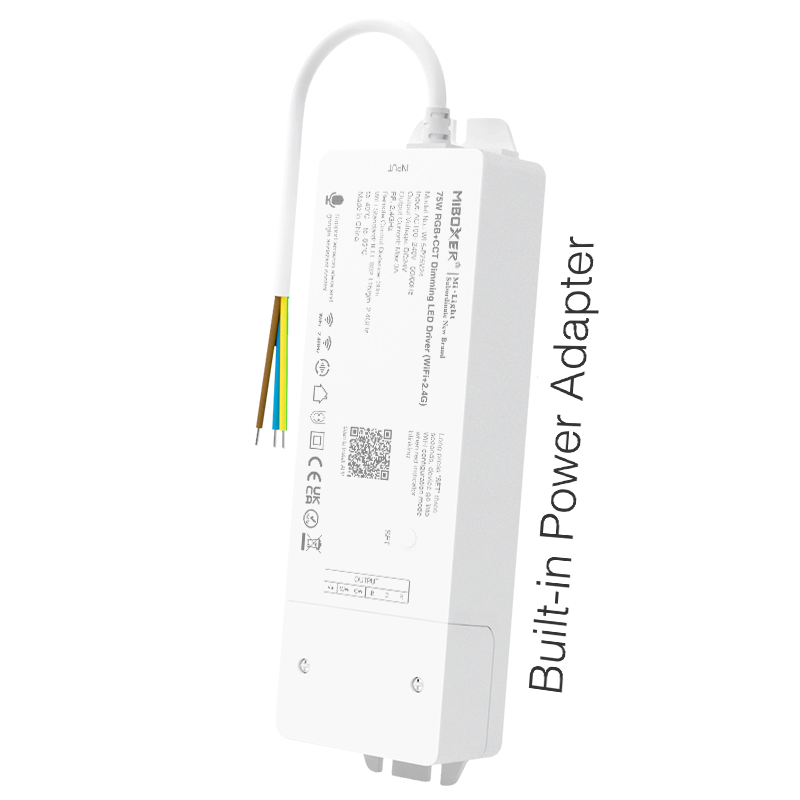 75W RGB+CCT Dimming WiFi Bluetooth RF 2.4G Alexa&Google Home LED Controller Driver