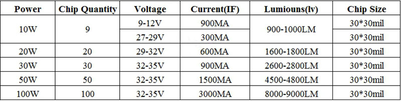 Haofy LED Chip 100W 220V Cold White High Power, LED Chip High Voltage COB  Light Source for Indoor Outdoor Use