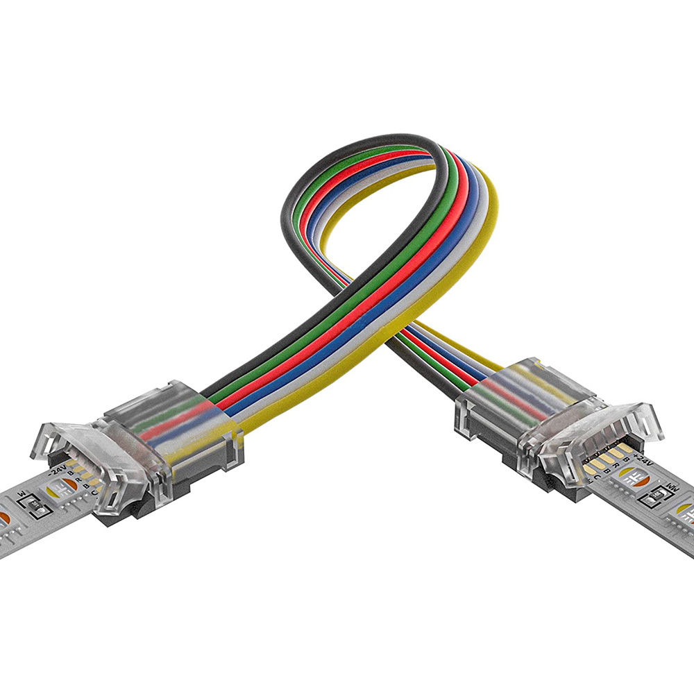 0.45ft 6Pin Hippo RGBCCT LED Connector - 12mm Strip to Strip