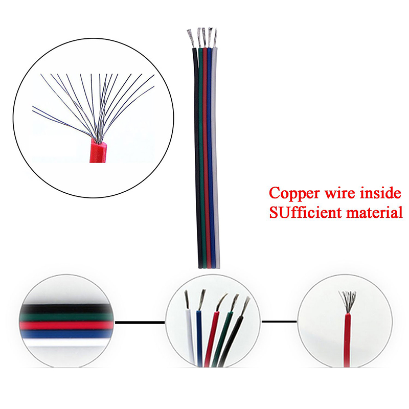 5pin RGBW/RGBWW LED Strip Light 12mm Wide Jumper, RGBW LED Stripe 17cm Long  Converter Adapter Corner Connector to The Controller, Solderless Extension