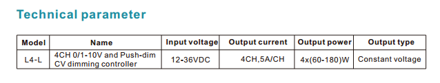 0/1-10V Constant Voltage LED Dimmer L4-L For small led strip lights [L4-L]